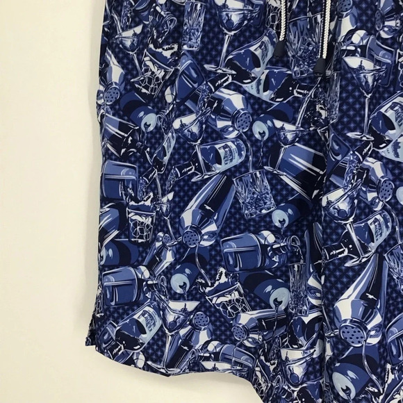 Peter Millar Men’s NWOT Seaside Swim Trunks Lined Blue Cocktails Size M - Picture 5 of 10